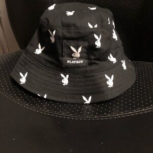Playboy Sleek Black Bucket Bunny Hat unisex